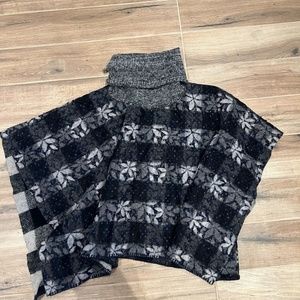 Anthropologie Wintertide Reversible Poncho